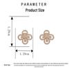 Exquisite Zirconia Four-Leaf Clover Stud Earrings and Necklace Set: Elegant Light Luxury with a High-End Feel.