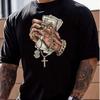 New Summer Men's Fashion T-shirt Rich People Printed Men's T-shirt Top