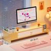 Adjustable Desktop Monitor Riser With Drawer Pen Holder Office Workstation Organization White Or Wood Finish
