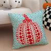 Federa per Cuscino Artistica K-Kusama Yayoi Anti-Acari Cuscino con Cerniera Invisibile Morbido Peluche Corto Copricuscino per Divano