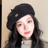 Solid color beret autumn dome naked casual youth shopping Korean version versatile unisex newsboy hat