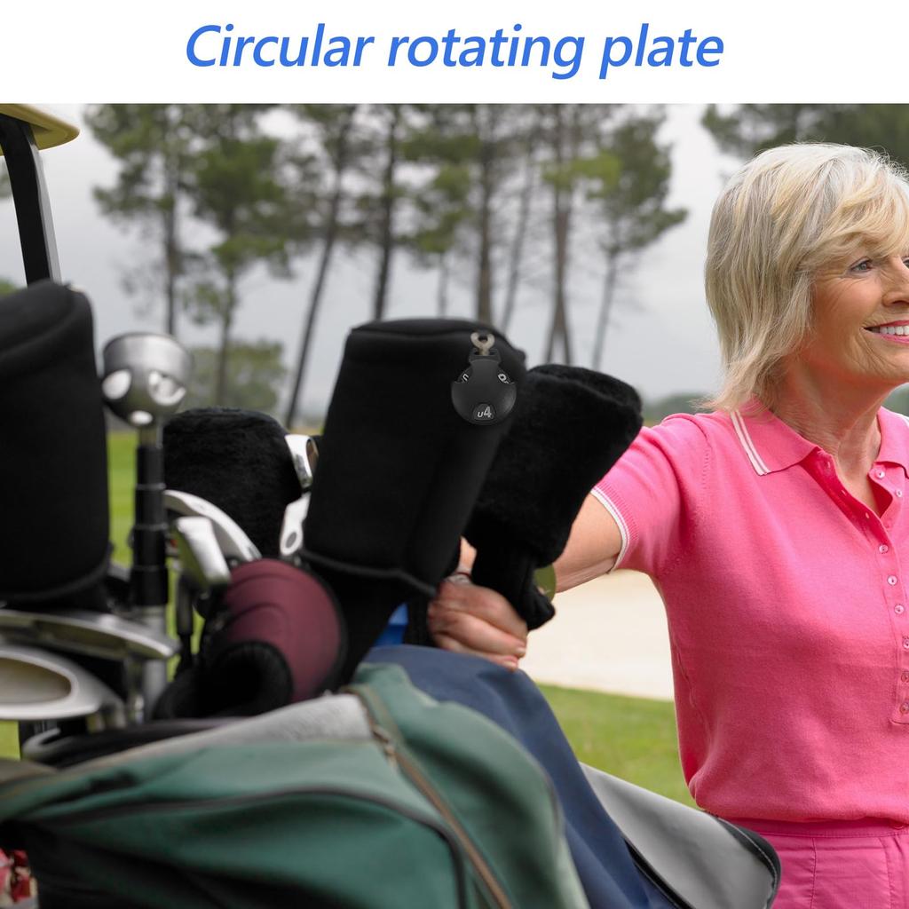 SUPVOX Golf Headcovers with Rotation Number Golf Club Head ID Golf Club Headcover Tags for Fairway Clubs and Drivers 6-Piece Tags, Protectors, Labels,