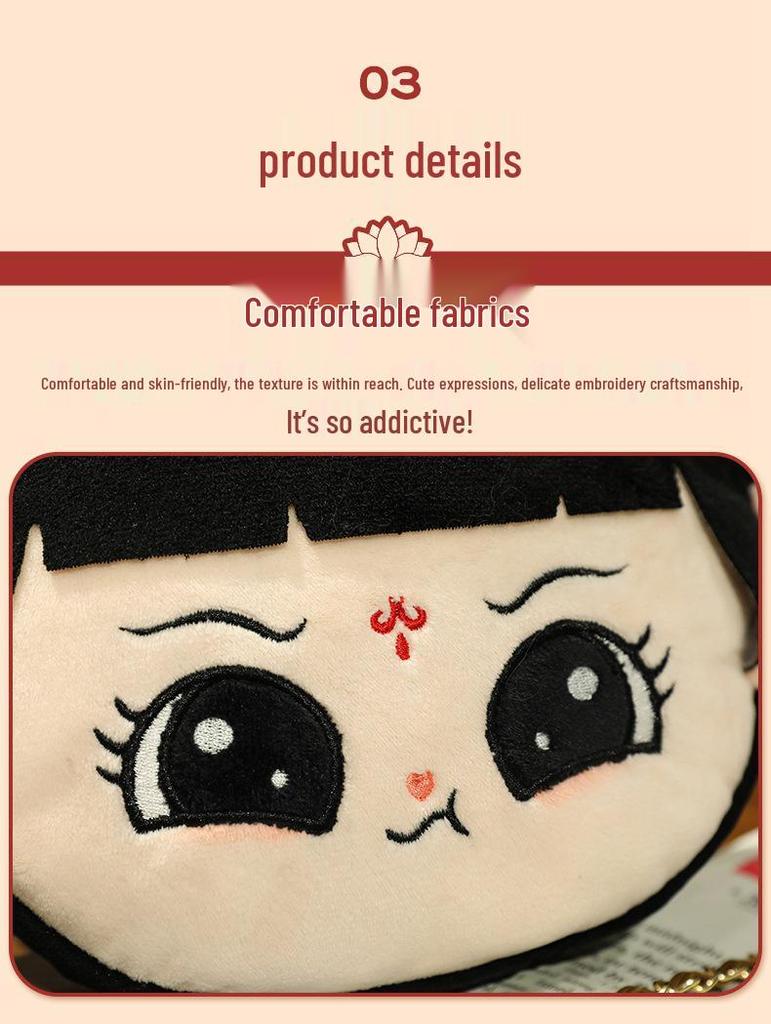 Nezha Plush Cartoon Crossbody Bag - Soft, Cute, and Stylish Shoulder Bag for Everyday Use