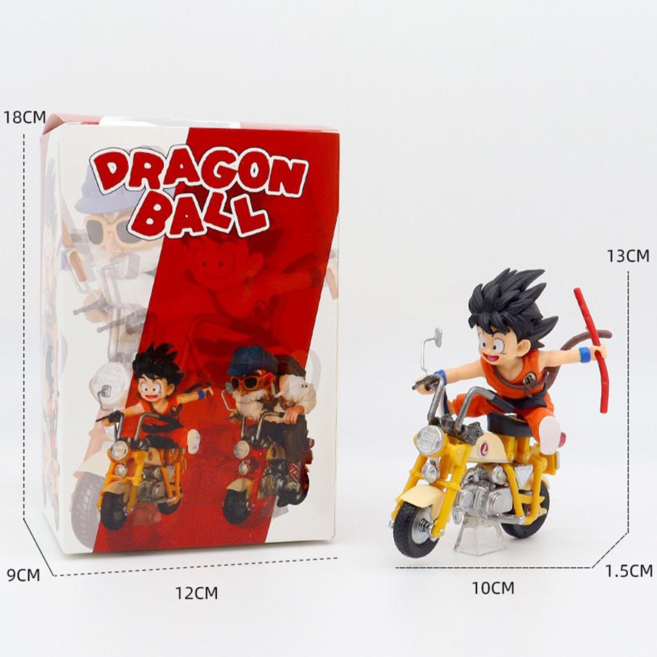 13cm Z Anime Figure Son Goku Master Roshi Locomotives PVC Action Kame Sennin Motorcycle Toys for Children gitfs