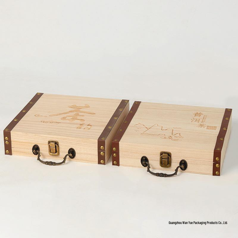357g Solid Wood Pu-erh Tea Cake Storage Box - Universal Single Cake Gift Packaging