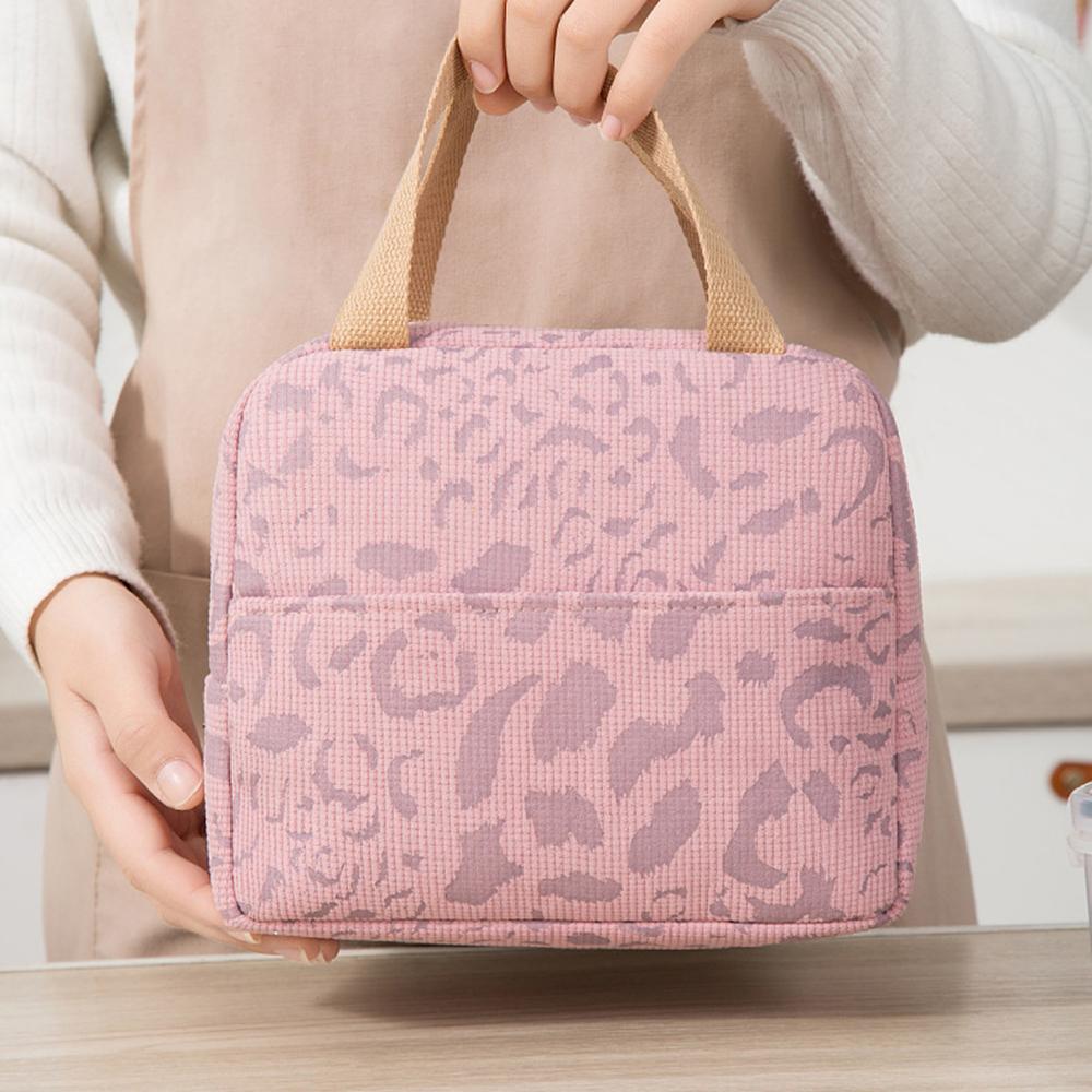 Food Thermal Insulated Bag Children School Lunch Box Bags Picnic Bag For Couples Unisex Portable Food Storage Student Lunch Bag Waterproof Bento Bag