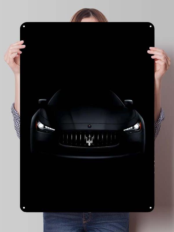 Maserati Classic Car Metal Poster Bedroom Decoration Living Room Decor Men Custom Metal Tin Signs for Garage Wall Art Decoration