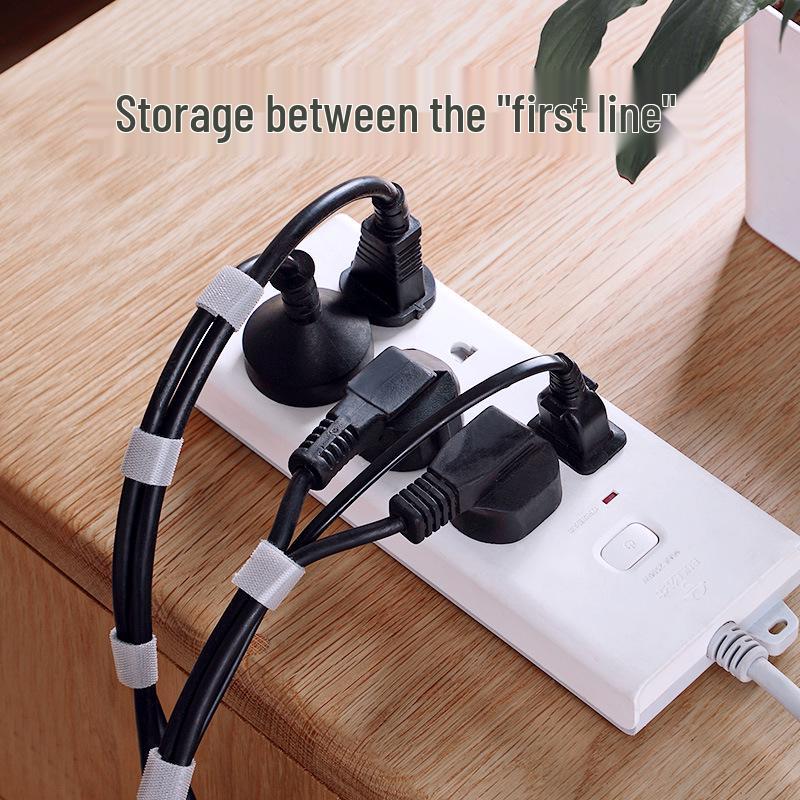 Samoprzylepny pasek do organizacji kabli do kabli danych i słuchawek