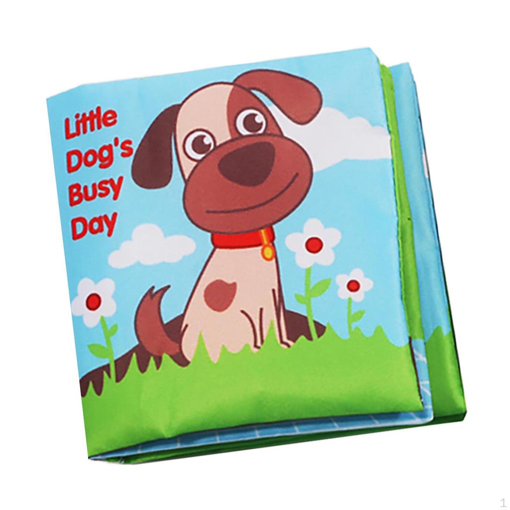 Cloth Books, Baby , Animals Crinkle Sensory Book Crib Toy for Early Development Learning Infants