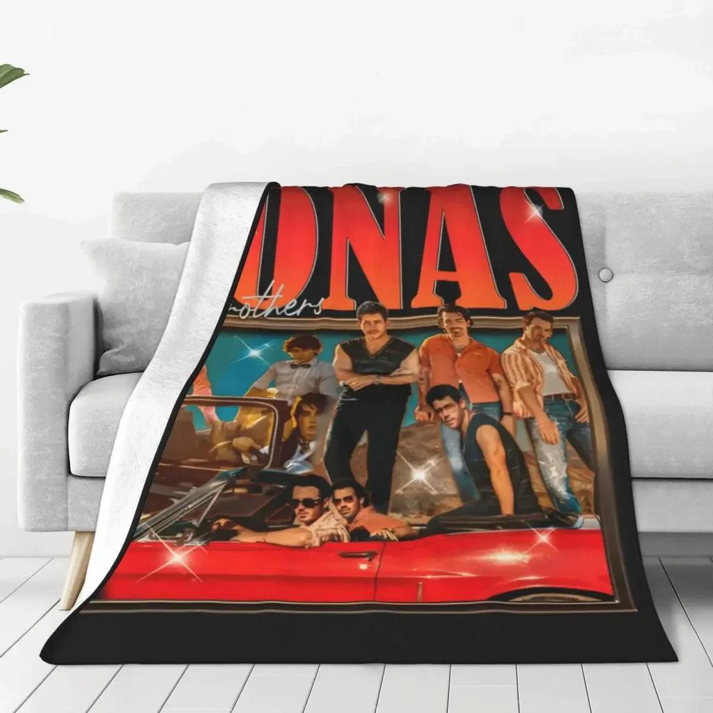 Jonas Music Group Coperta Fratelli Campeggio Coperta in Flanella Super Morbida Camera da Letto Personalizzata Fai da Te Copriletto Idea Regalo