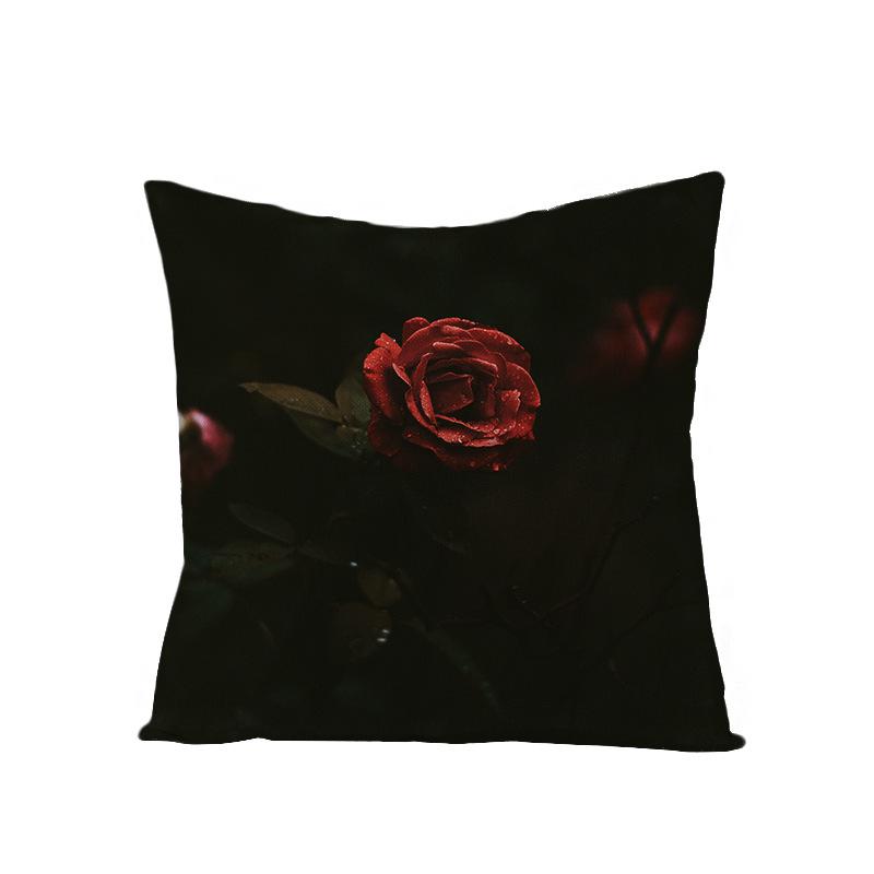 Modern Simple 3D Flower Polyester Pillow Cover for Home New Chinese Style Pillow Sofa Car Cushion Cover