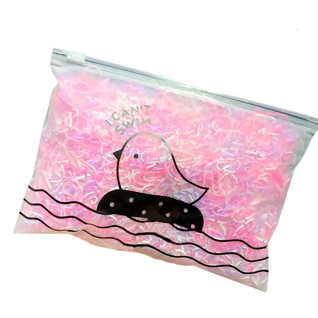 1000 / Pack Girl Colorful Fashion Disposable Rubber Band Elastic Hair Band