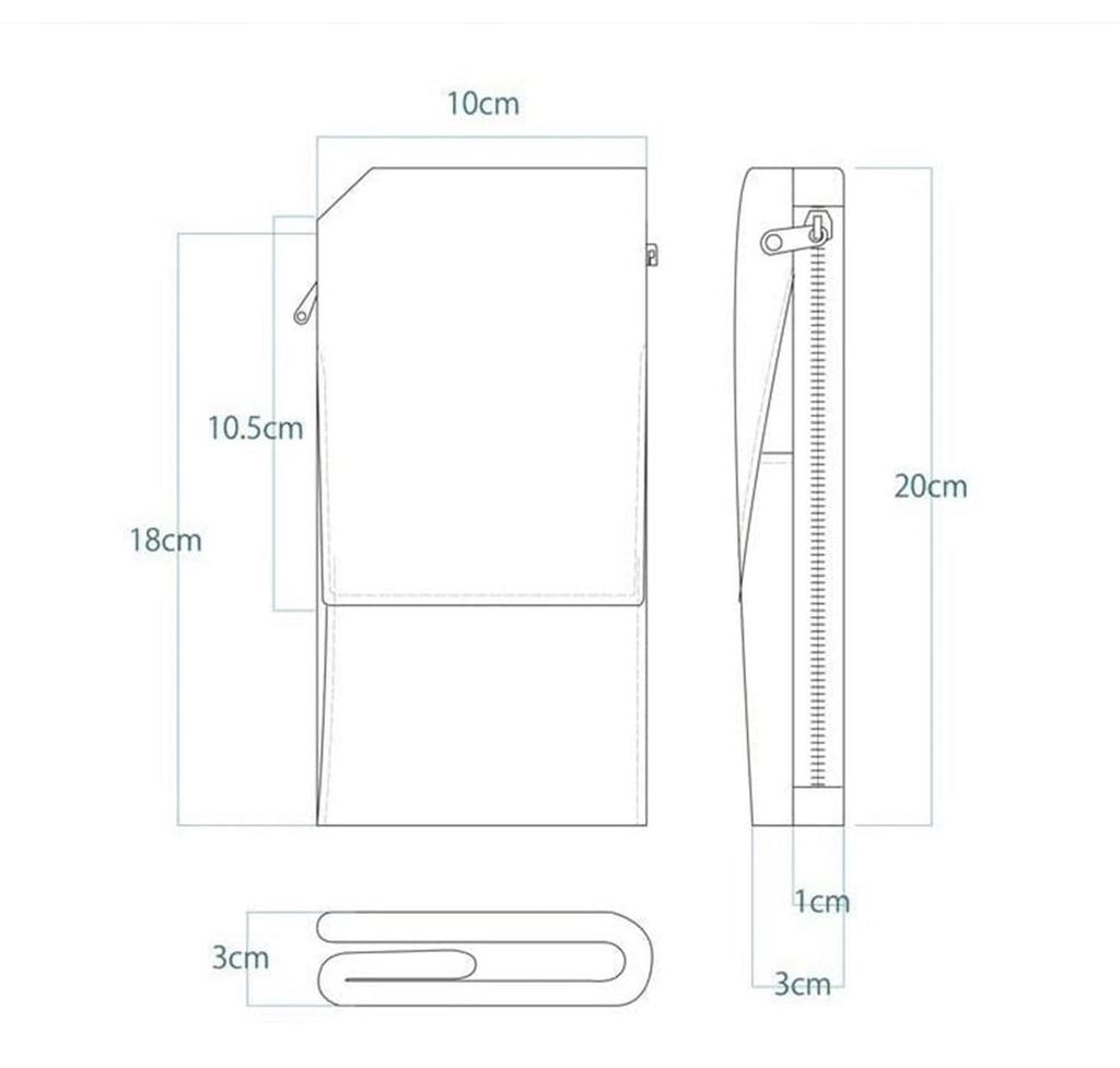 Pouch Backpack Security Pouch Plus Pocket Smartphone Pouch Waterproof Travel Passport Plus Pocket +pocket Men's (Red, )