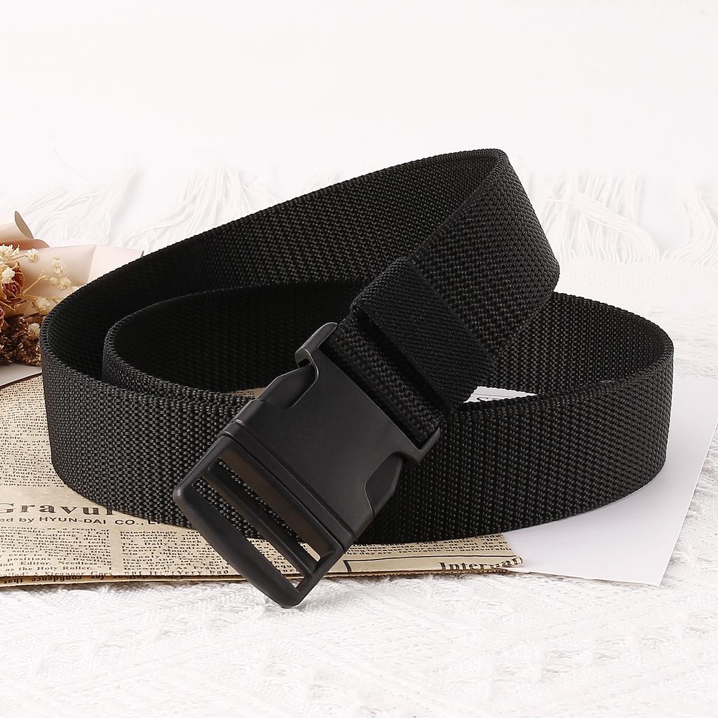 Imitation Nylon Belt Men'S Trendy Men'S Adjustable Casual Braided Belt Tactical Belt Classic Plastic Buckle