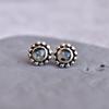Natural Green Moss Agate Suds Healing Gemstone Studs Moss Agate Earrings for Women Daily Wear Earrings  Gift for Mom or Loved Ones