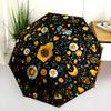 Bee Flower  Pattern, Automatic Folding Umbrella, Portable and Foldable Design, 8 Ribs, a Christmas or Birthday Gift.