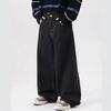 Manufacturer American Old Personalized Printing Men's Fashion Hip-hop Straight Wide-leg Jeans