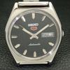 JAPAN VINTAGE SEIKO 5 AUTOMATIC 6309A MENS BLACK COLOR DIAL WATCH A701266-5 R206a-a701266