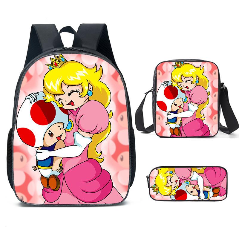 Cartoon Backpack, Primary And Secondary School Students Three-Piece Set, School Bag, Backpack, Shoulder Bag, Pencil Case.