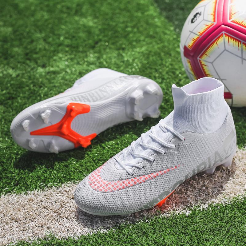 Football shoes, high-top shoes, large-size students, long nails, competition training 2025, men's and women's artificial nails, broken long nails, exc