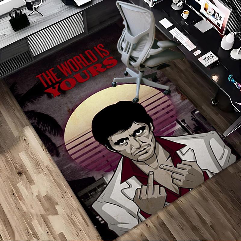 Scarface Artwork Living Room Non-Slip Area Rug Soft Carpet for Bedroom Game Playroom Sofa Office Home Decor Doormat Christmas Gift C921199