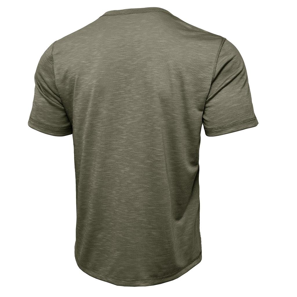 Camisetas Masculinas Manga Curta Gola Redonda Botões Camiseta Henley Verão Ajuste Slim Diário Roupa Masculina Casual Feriado Roupa Exterior