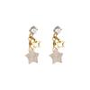 Shell Star Earrings Five-pointed Star Earrings Super Fairy Little Fresh Earrings