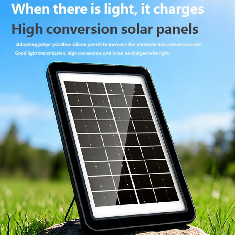 Wiederaufladbarer Solar-Bodenventilator mit flexibler Höhenverstellung Leiser Teleskop-Schreibtischventilator für Terrassen, Gärten und kleine Räume