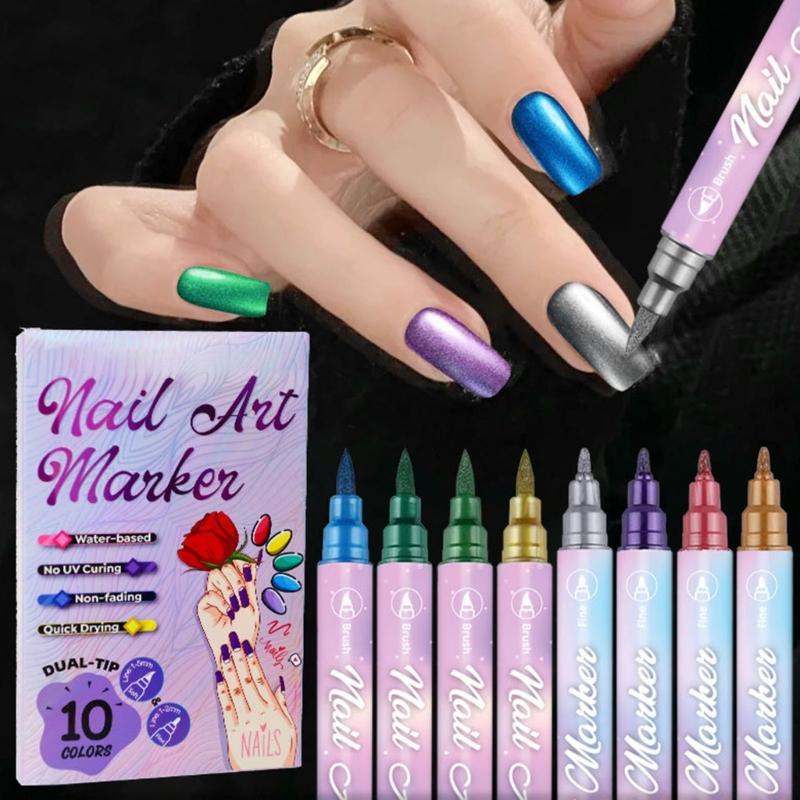 10 Stück Professionelle Feine Pinsel für Nagelmalerei für Experte Nagelkunst und Glatte Anwendung