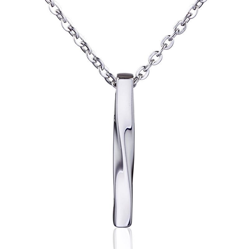 Elegant Square Mirror Stainless Steel Couple Necklace 2024