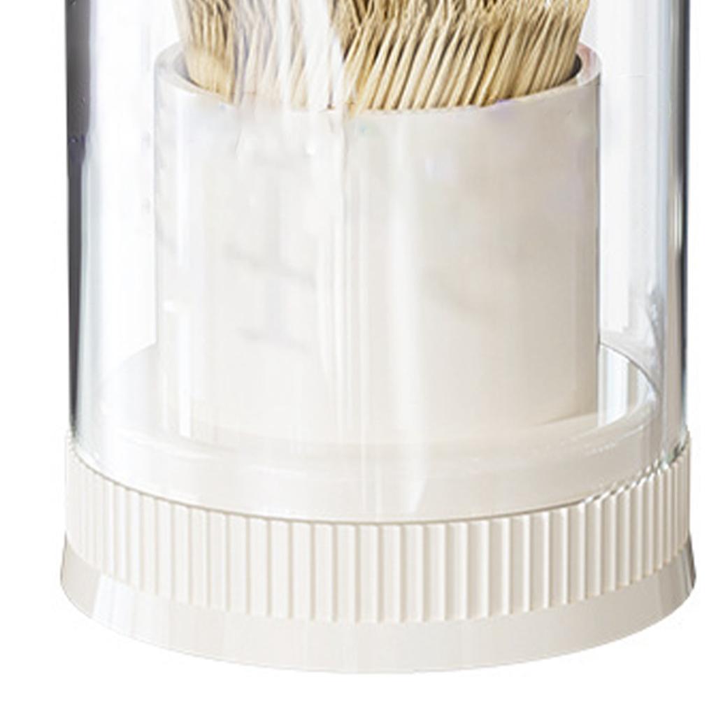 Tandenstokerhouder met Schattig Konijn Transparant Deksel Grote Capaciteit Ronde Tandenstokerdoos voor Keuken Restaurant