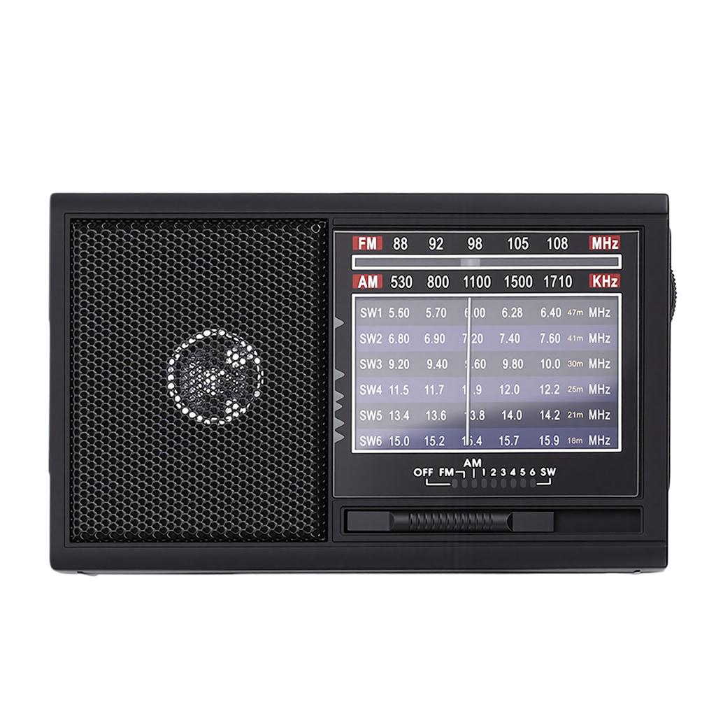 Small Emergency Radio FM AM SW Multi Functional Radio Portable Music Player for Home Camping Fishing