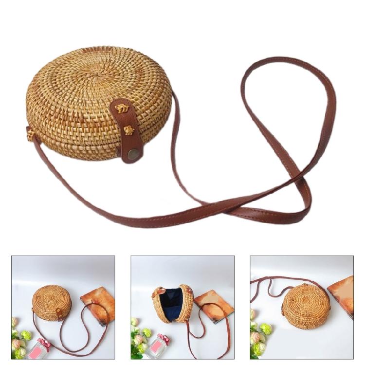 Handwoven Shoulder Bag Crossbody Bags Rattan Bag for Women Girl Vintage Handbag