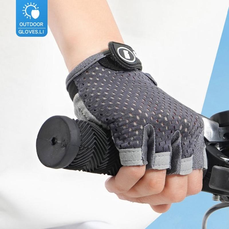 Protective Palms Kids Cycling Gloves Half Finger Comfortable Gloves For Scooter Ice Skating Sport Training Handwear