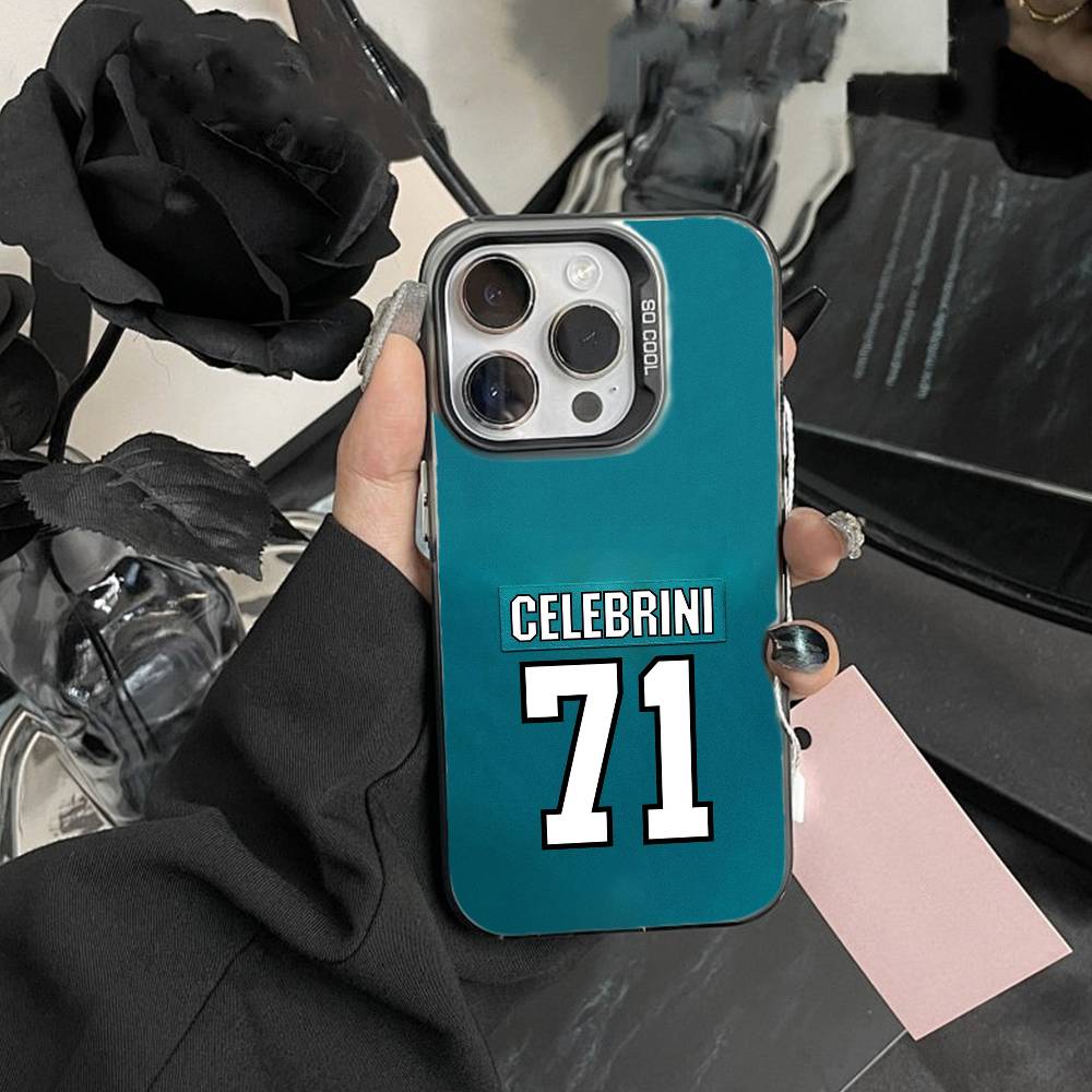 Žraloci Macklin Celebrini Pouzdro na telefon Pro IPhone 16 17 15 14 12 13 Pro Max Černá barva Nárazuvzdorný kryt
