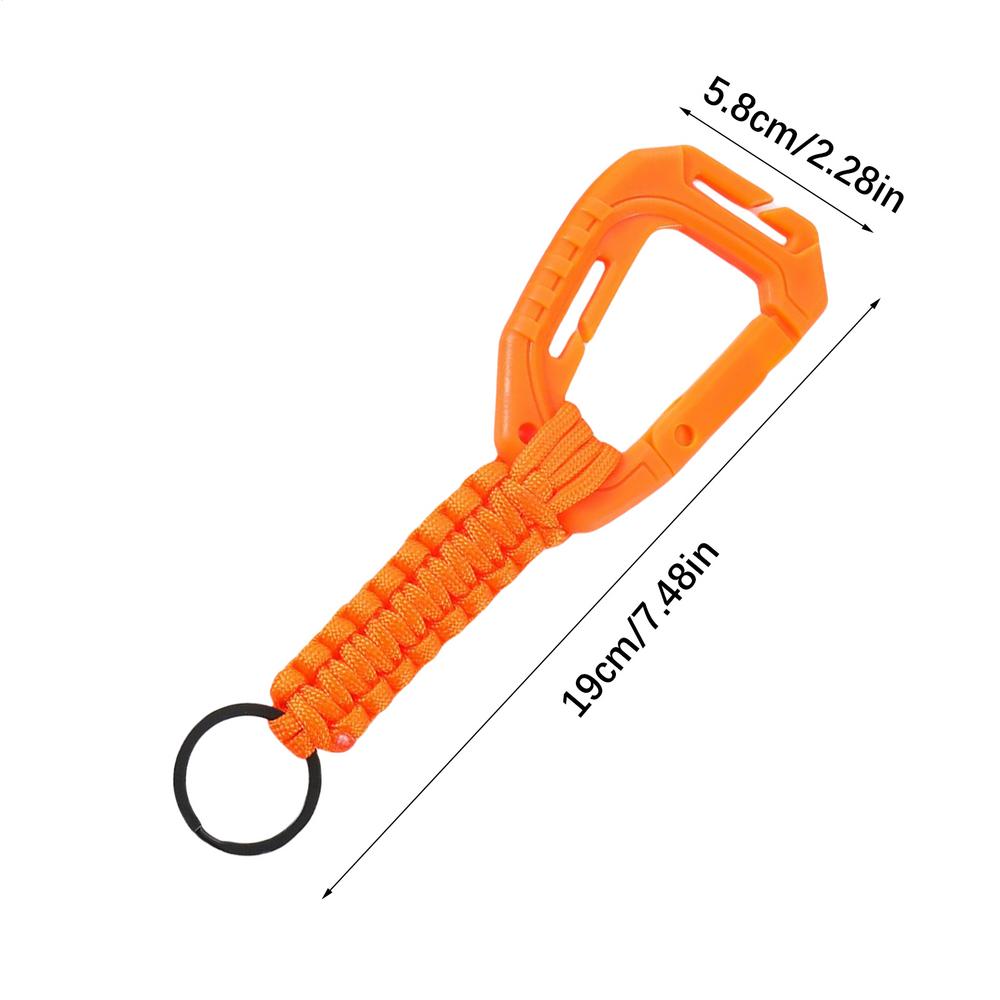 Outdoor Parachute Rope Carabiner ABS Hook Anti-lost Key Chain Water Bottle Hanging Buckle Backpack Carabiner Hiking Gadgets