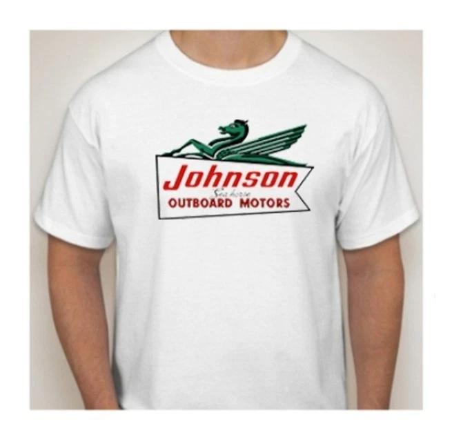 Johnson Outboard Motors T Shirt Boating Marine Engine Seahorse Mercury New GT105 S