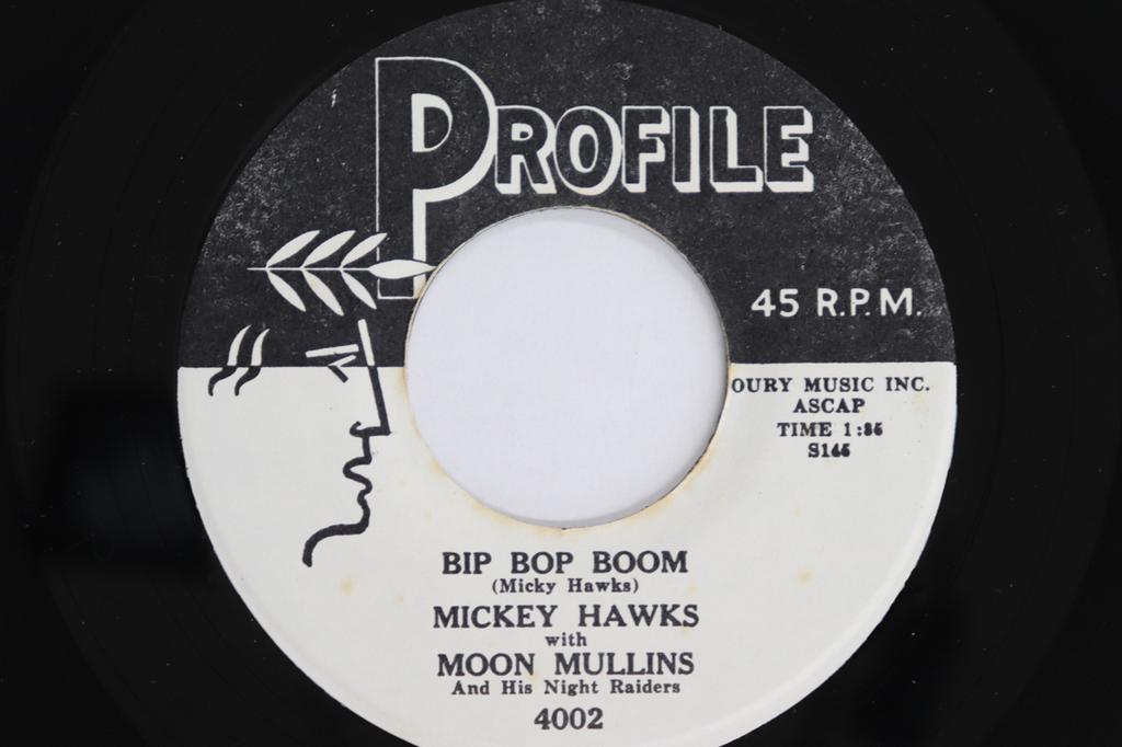 7inch Record MICKEY HAWKS, MOON MULLINS & HIS NI - Bip Bop Boom / Rock And Roll Rhythm 4002 PROFILE 1958 US Rock Used