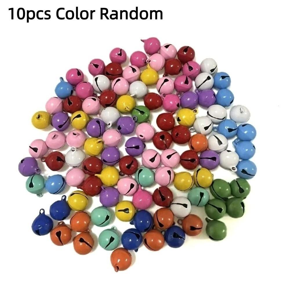 10pcs Candy Color Large Bell Beads 14mm Christmas Tree Ornaments Pet Bells  Charms Accessories