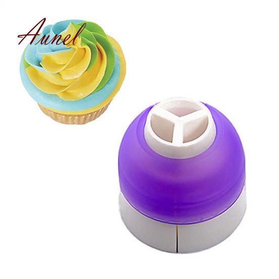 3 Hole 3 Color Icing Piping Bag Nozzle Converter Cream Coupler Cake Decor Tool