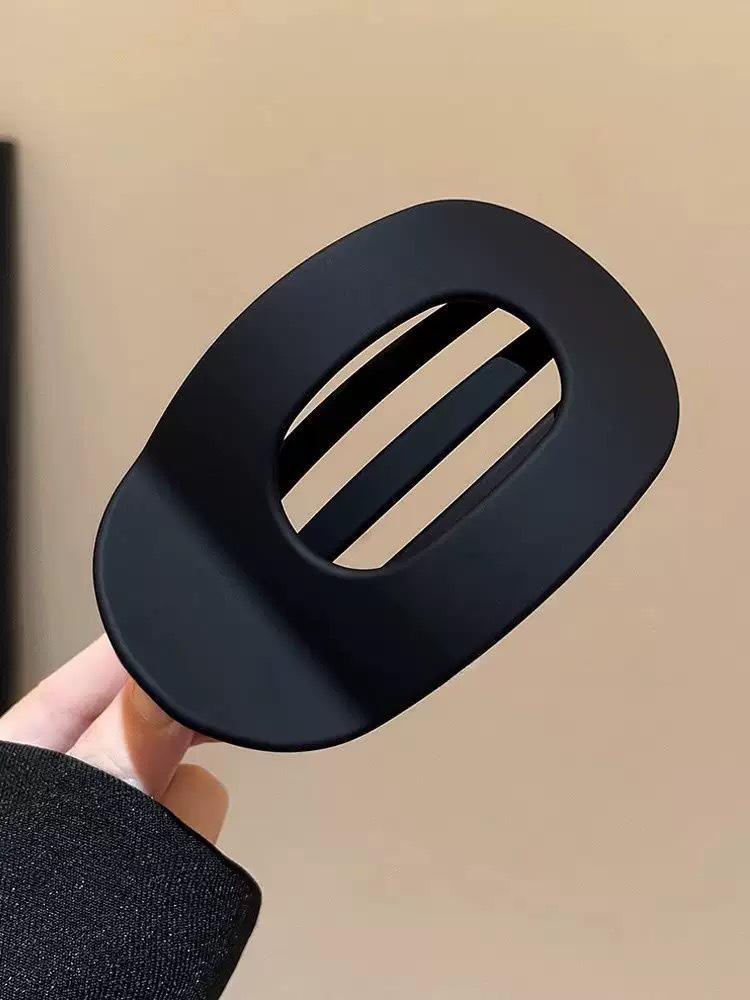 Vintage Abalone Curved Hair Clip - Large Duckbill Claw for Women's Updo, Gentle On Hair