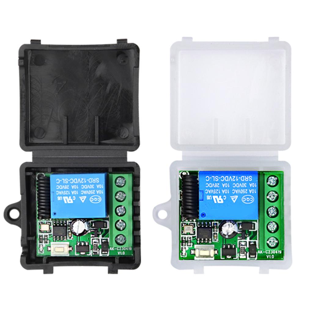 433MHz DC12V 1 Channel Wireless Relays Remote Control Switches Receiver Transmitter Remote Controller For Garage