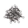 50pcs Splitter 3 Way Fishing Line Connector Fishing Swivel Rolling Solid Ring Swivel Ring