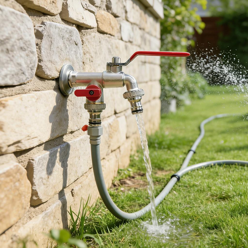 Brass Water Faucet Double Head Garden Accessories Irrigation Equipment Supplies Plant Watering Gardening Tools Hose Connector