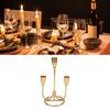 Three Head Candle Holder Iron Exquisite Candlestick Holder for Coffee Table Fireplace Decoration