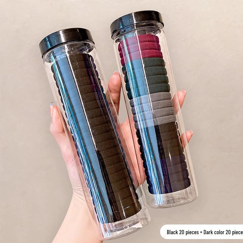 Women's Seamless Rubber Band Hair Tie - 2025 New High Ponytail, Simple Design with Leather Cover