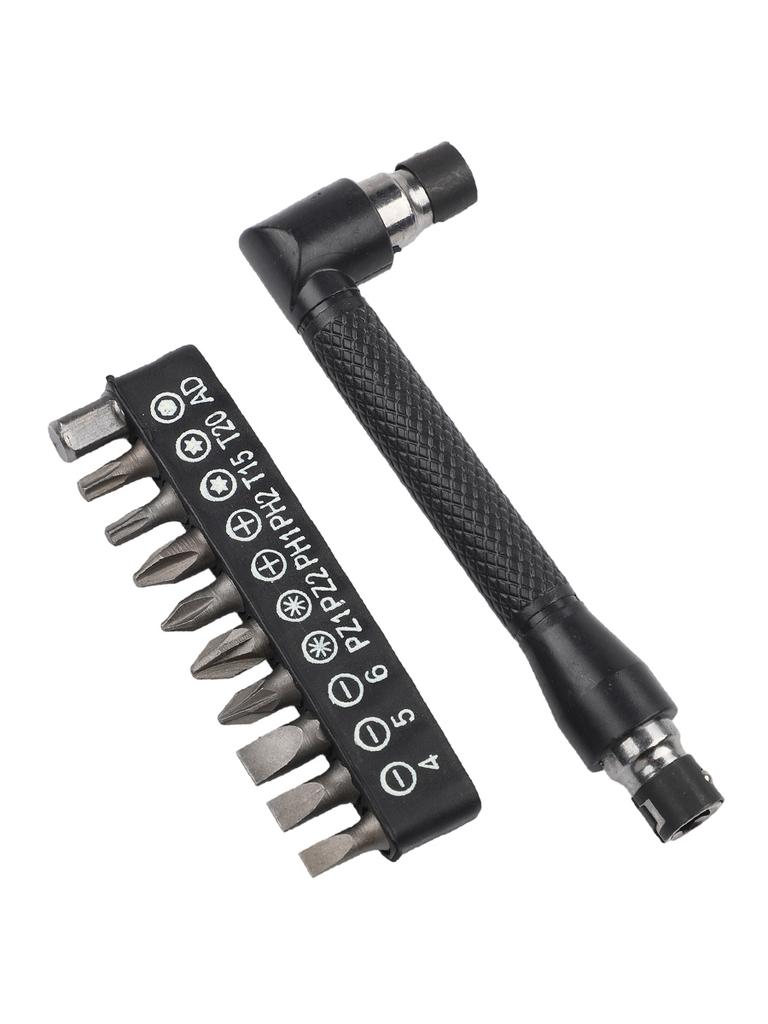 Compact L Shaped Driver Handle and For Stubby Wrench Set for Workshops
