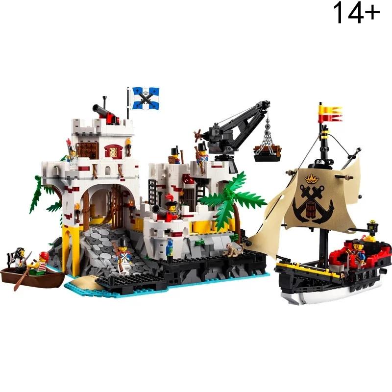 NEW Medieval Pirates Series Eldorado Fortress Fortress Pirate 8 figures 2509pcs Model Building Blocks BricksToys For Kids 10320