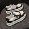 2025 Stylish Women's White Thick Sole Sneakers for Spring & Fall - Versatile Casual Sports Shoes