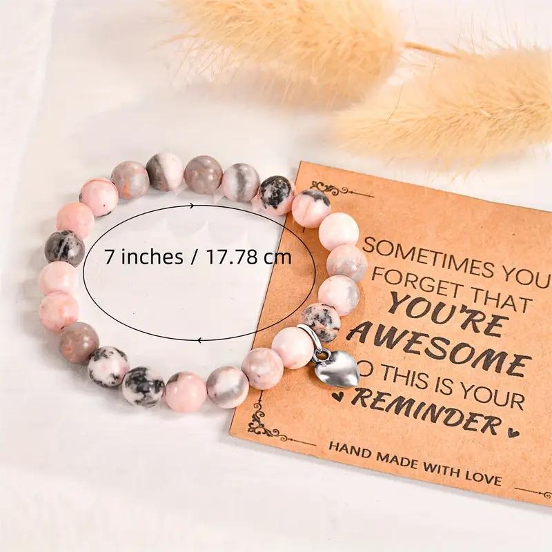 JYL TS Bracelet Ladies Elastic  Heart Charm Festival Gift Attracts Love & Joy